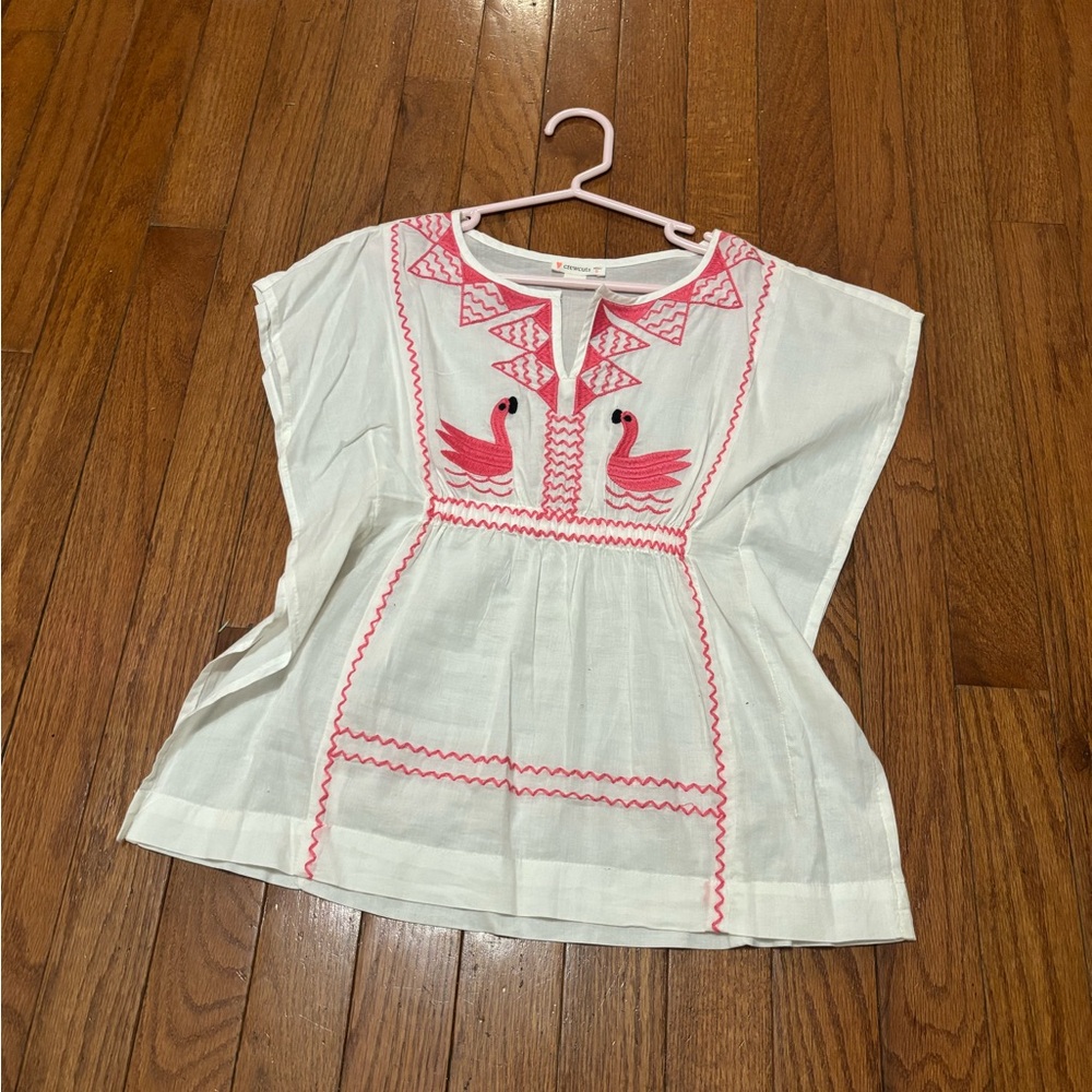Crewcuts Kids Blouse with Pink Embroidery
